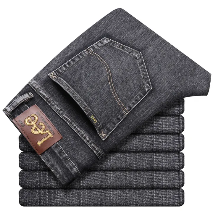 Lee%20dex%20Jeans%20Men's%20Straight%20Loose%20Elastic%20Business%20Casual%20Autumn%20and%20Winter%20Thick%20High-End%20Goods%20Long%20Jeans%20-%20Image%208