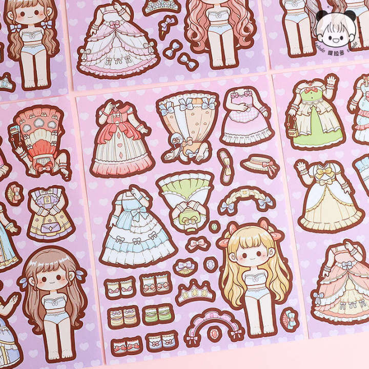 Tirado%20Duo%20Sauce%20House%20Castle%20Princess%20Dressing%20Cute%20Girl%20Children's%20Handheld%20Tent%20Sticker%20-%20Image%203
