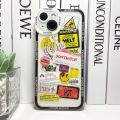 Mix Labels Collage Stickers Aesthetic Phone Case For iPhone 15 14 13 12 11 Pro Max Mini XS X XR SE 7 8 Plus Clear Soft Cover. 