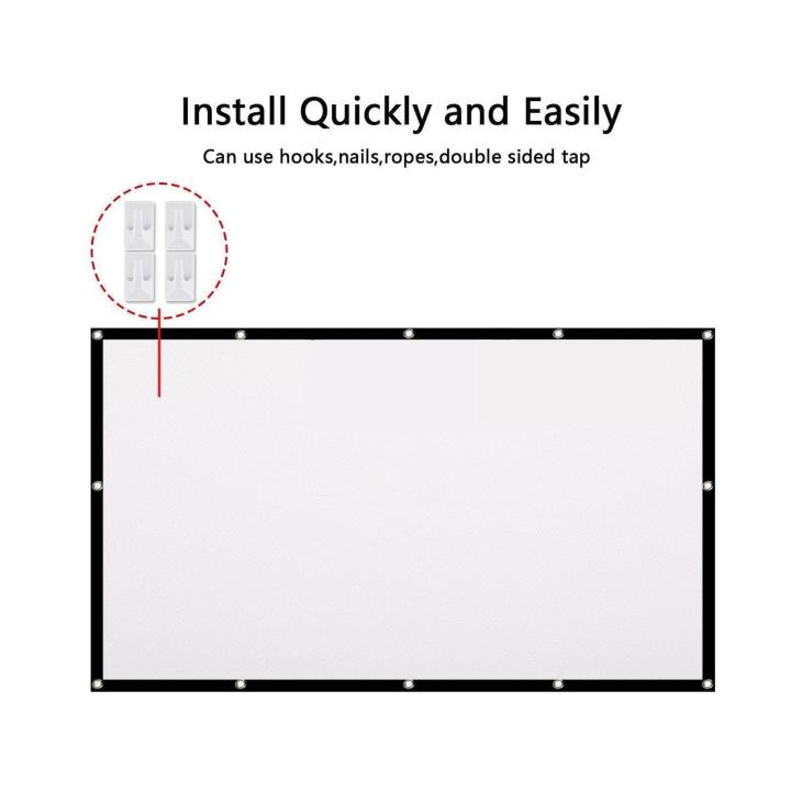 72%20%20Inch%20Projection%20Screen-16:9%20HD%20Portable%20Projector%20Movie%20Screen%20Foldable%20Anti-crease%20Wall%20Mounted%20With%20Hooks%20For%20Home%20Theater%20Support%20Double%20Sided%20Projection%20-%20Image%205