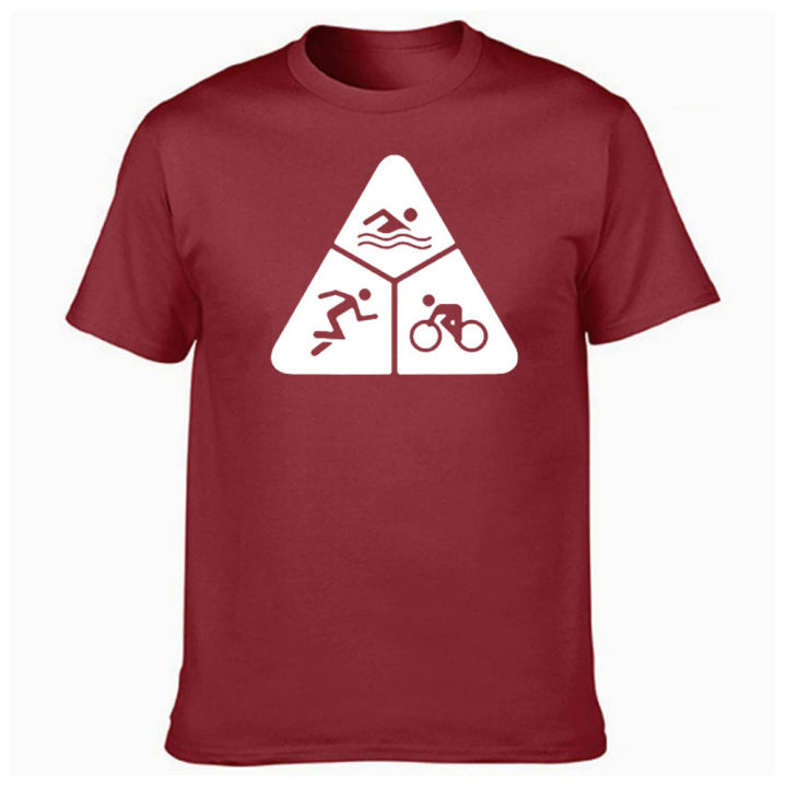 Funny Triathlon Triathlete Runninger Swimmings Bikings T Shirts Graphic Cotton Streetwear Short Sleeve T-shirt Mens Clothing