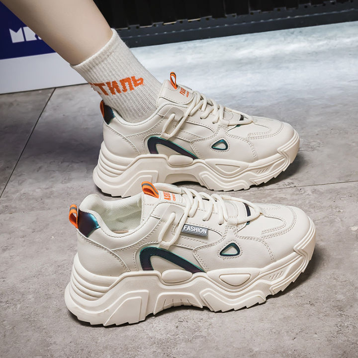 2024 spring new korean version ins dad shoes for school girls versatile platform sneakers women's casual single shoes K901