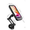 Waterproof Motorcycle Bicycle Phone Holder,360° Swivel Height Adjustable with Touch Screen Handlebar Phone Clip. 