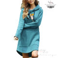 Hoodies Women Sweatshirt Dress Solid Autumn Winter Warm Loose Oversized Hoodie Female Pullover Long Length. 