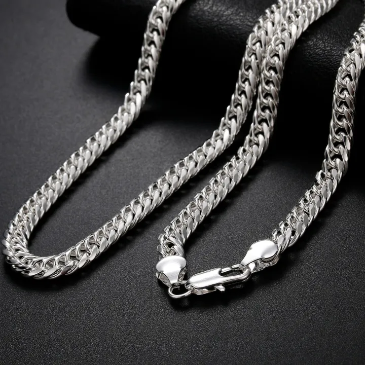 Hot%20fine%20Width%206MM%20chain%20925%20Sterling%20Silver%20Necklaces%20for%20Women%20Men%20Charm%20fashion%20Jewelry%20wedding%20Party%20Holiday%20gift%2050-60cm%20-%20Image%202