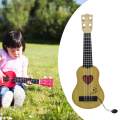 Kids Ukulele Guitar Toy Boys Brown 38x12.5cm Brown. 