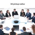 Bluetooth Wireless Conference Microphon 360-Degree Voice Pickup Noise Canceling Conference Room USB Omnidirectional Microphone.
