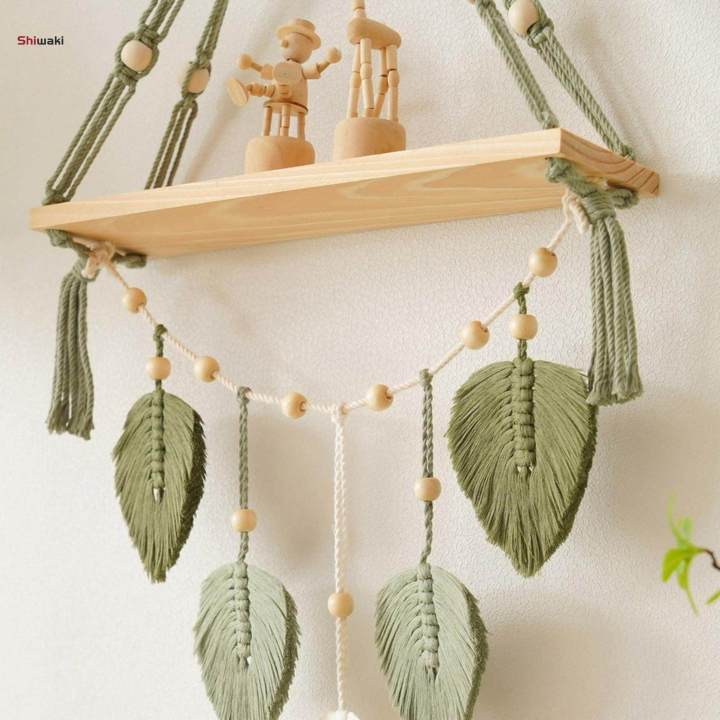 Leaves%20Macrame%20Wall%20Hanging%20Tapestry%20Chic%20Boho%20Wall%20Decor%20Wooden%20Floating%20Shelf%20for%20Indoor%20Apartment%20-%20Image%204