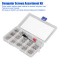 Computer Screw Assortment, Flat Head Replacement Carbon Steel M2 M2.5 M3 Computer Screws Kit with Screwdriver + Brush for Serviceman for Laptop. 