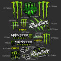A01 Racing For Monster Energy Stickers Logo Helmet Bike Decals Set For Motogp. 