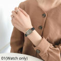 EB Women Fashion Retro Simple Chic Quartz Watch Leather Strap Rectangle Watch. 