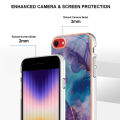 Fashion Plating Marble Case For iPhone SE 2022 / iPhone SE 2020 / iPhone 8 / iPhone 7 Phone Case Soft TPU Rubber Colorful Back Cover. 