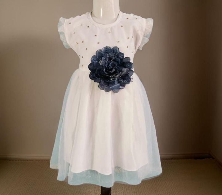 Baby%20Girls%20Fashion%20Sleeveless%20Flower%20Party%20Dress%20Newborn%200-7%20YEARS%20-%20Image%204