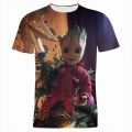 Marvel Cartoon Anime Groot Boy Girl T-shirts Summer 3D Print Fashion Women Tee Tops Streetwear Men's Oversized T Shirts. 