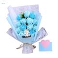 Soap Flower Bouquet bouquet Soap Flower Floral Artificial bouquet Realistic for Home Decor Anniversary Gift Mother's Day Office.