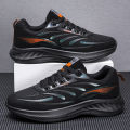 Men's Sports Shoes 20223 Autumn Lightweight Sneaker Adhesive Leather Surface Men's Running Shoes Trendy Contrast Color Men's Shoes.