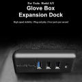 Car USB Docking Station, Automotive Grade Chip 4 in 1 Intelligent Distribution Compact Structure Data Transfer Car USB Hub for Tesla Model Y.