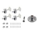 1x Pure Vintage -Style Jazz Bass/Precision Bass String Guide - Chrome & 4Pcs Guitar Tuning Pegs Electric Bass Tuner Peg , Bass head pressure buckle.