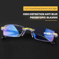 Intelligent Zoom Glasses New Anti Blue Ray Reading Glasses Men Women Rimless Cutting Presbyopia Eyewear Prescription Glasses. 