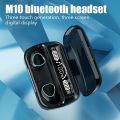 M10 newest Tws Wireless Earphone Touch Bluetooth Earplugs In-Ear Stereo Sport Headsets Cvc8.0 Noise Reduction Headphones With Digital Display - Bulotooth Headphone - Bluetooth Headphone. 