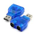 PS/2 Dual PS/2 Mini Din 6Pin 2.0 Laptop USB Male Converter Adapter To PS2 Female For PC Keyboard Mouse Mice Cable. 