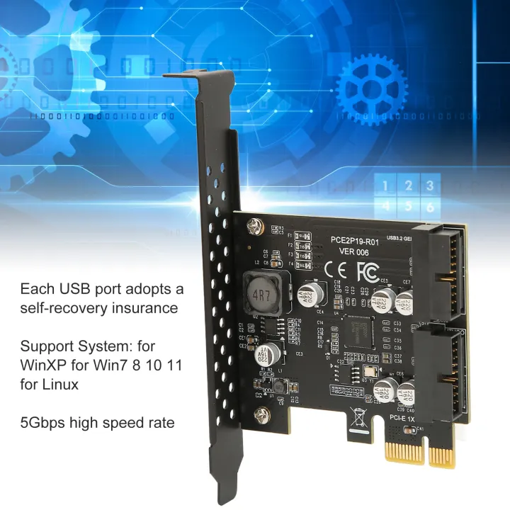 USB%203.2%20Gen1%20PCIe%20Card,%205Gbps%20Plug%20and%20Play%20PCIE%20To%20USB%203.2%20Expansion%20Card%20for%20Small%20Chassis%20-%20Image%206