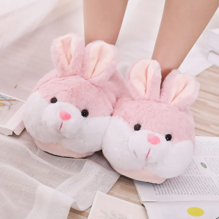 Cute%20Rabbit%20Shoes%20Women%20Winter%20Slippers%20Warm%20Plush%20Soft%20Sole%20Girls%20Indoor%20Home%20Floor%20Slipper%20Pink%20Color%20Ladies%20Cartoon%20Footwear%20-%20Image%202