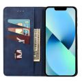 For iPhone 14 Plus Skin Feel Splicing Leather Phone Case. 