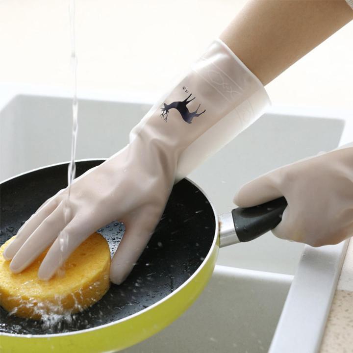 Kitchen Dish Washing Gloves Waterproof Rubber Household Cleaning Gloves Kitchen Durable Cleaning Housework Chores Tools