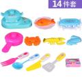 Children Plastic Simulation Kitchenware Foods Sets Pretend Play Cooking Utensils Toys Gifts.