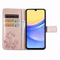 （COD)Four-leaf Clasp Embossed Buckle Leather Phone Case For Samsung Galaxy A25 5G/Samsung Galaxy S23 FE 5G/Samsung Galaxy A15. 