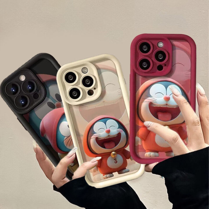Phone%20Case%20For%20Oppo%20A16%20A17%20A53%20A55%20A18%20A38%20A76%20A74%20A12%20A54s%20A1k%20A77%20A95%20A3s%20A5s%20A16s%20A31%20A52%20A16K%20A96%20A17k%20A9%20A16E%20A77s%20Casing%20Cute%20Smile%20Angel%20Eyes%20Cartoon%20Doraemon%20Wine%20Red%20Soft%20Fashion%20Shockproof%20Silicone%20Cover%20Couple%20-%20Image%203