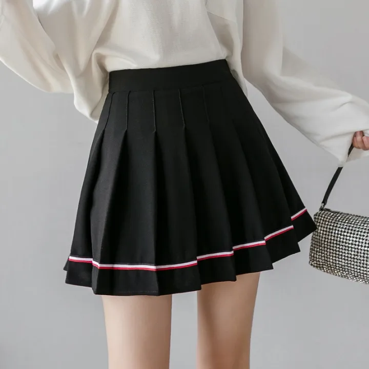 Harajuku%20Skirt%20Korean%20Skirt%20Women's%20Basic%20Versatile%20Stretchy%20Flared%20Casual%20Mini%20Skater%20Skirt%20Pink%20Skirt%20Unif%20Pleated%20Skirt%20-%20Image%207