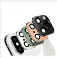 QMKI Fake Sticker Change to iPhone 11 For iPhone XR For iPhone X/XS Max Camera Lens Sticker Full Cover Camera Lens Cover Protective Film Cover Protector Case Back Camera Protector.