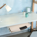 Keyboard Tray Slide Office Drawer Storage Desktop under Table Mount System Plastic Computer for Typing. 