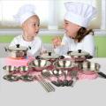 NYT 20Pcs Mini Stainless Steel Pots Pans Cookware Miniature Toy Pretend Play Gift For Kid. 