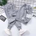 Spring Striped Baby Boys Workout Sweatshirt + Drawstring Sweatpant Sets Kids Tracksuit Child Jumper Pant Jogger Set 2-11 Years. 