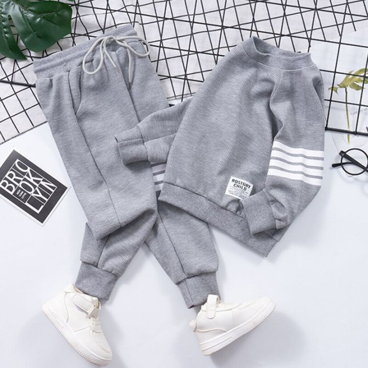 Spring%20Striped%20Baby%20Boys%20Workout%20Sweatshirt%20+%20Drawstring%20Sweatpant%20Sets%20Kids%20Tracksuit%20Child%20Jumper%20Pant%20Jogger%20Set%202-11%20Years%20-%20Image%204