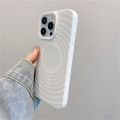 HOCE Liquid Silicone Magnetic Phone Cases For iPhone 16 15 14 13 Pro Max MagSafe Case Ripple Wave Matte Shockproof Soft Cover. 