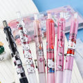 6PCS Set Cute Cartoon Hello Kitty Pen Student Stationery Gifts Black Ball Point Pens.