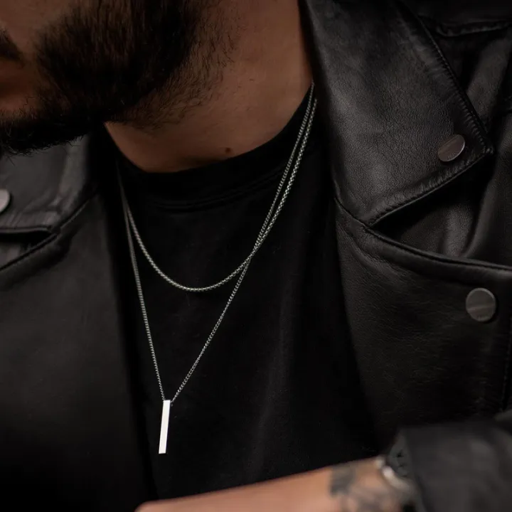 Vnox%203D%20Vertical%20Bar%20Necklaces%20for%20Men,%20Layering%20Stainless%20Steel%20Geometric%20Pendant,%20Layered%20Wheat%20Rope%20Cuban%20Chain,%20Boy%20Collar%20-%20Image%202