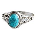 【Surprise Price】Wish inlaid vintage green turquoise creative ring personalized trendy fashion ring for women.