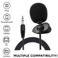 3.5mm Mini Lavalier Lapel Microphone Clip on Mic Universal Mobile Phone Omni-directional Audio Microphone. 