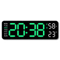 【Daily Deals】 Large Digital Wall Clock Temperature And Humidity Week Display Brightness Adjustable Electronic LED Table Alarm Clock. 