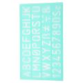 Chenmeng La 4pcs Templates Rulers Colorful Plastic Number Letter Pattern Drawing Stencils Kit for Children Digital Painting.