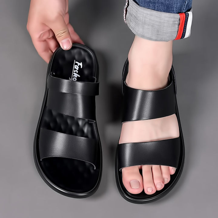 2023%20summer%20new%20thick-soled%20casual%20sandals%20non-slip%20men's%20leather%20beach%20shoes%20dual-purpose%20sandals%20soft%20sole%20versatile%20-%20Image%203