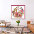 Cross Stitch Kits Flower Patterns DIY Stamped Embroidery Peonies for Needlewoman Needlepoint Craft Supplies Handmade Gifts.