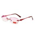 Ahora Rimless Riamond Cutting Reading Glasses Women Anti Blue Light Computer Eyeglasses Female With Diopter +1.0 1.5 2.0 2.5 3.5.