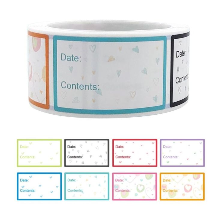 Party Supplies Love Heart Food Storage Labels Blank Self-Adhesive Food Date Labels Bottles Food Containers Freezer Labels Kitchen