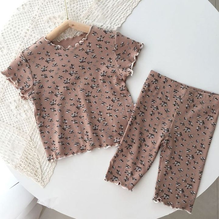 Baby%20Girl%20Nightgown%20Floral%20Suit%20Baby%20Full%20Printed%20T-shirts%20Summer%202pcs%20Toddler%20Girls%20Trendy%20Short%20Sleeve%20Pajamas%20Set%20Home%20Wear%20-%20Image%206